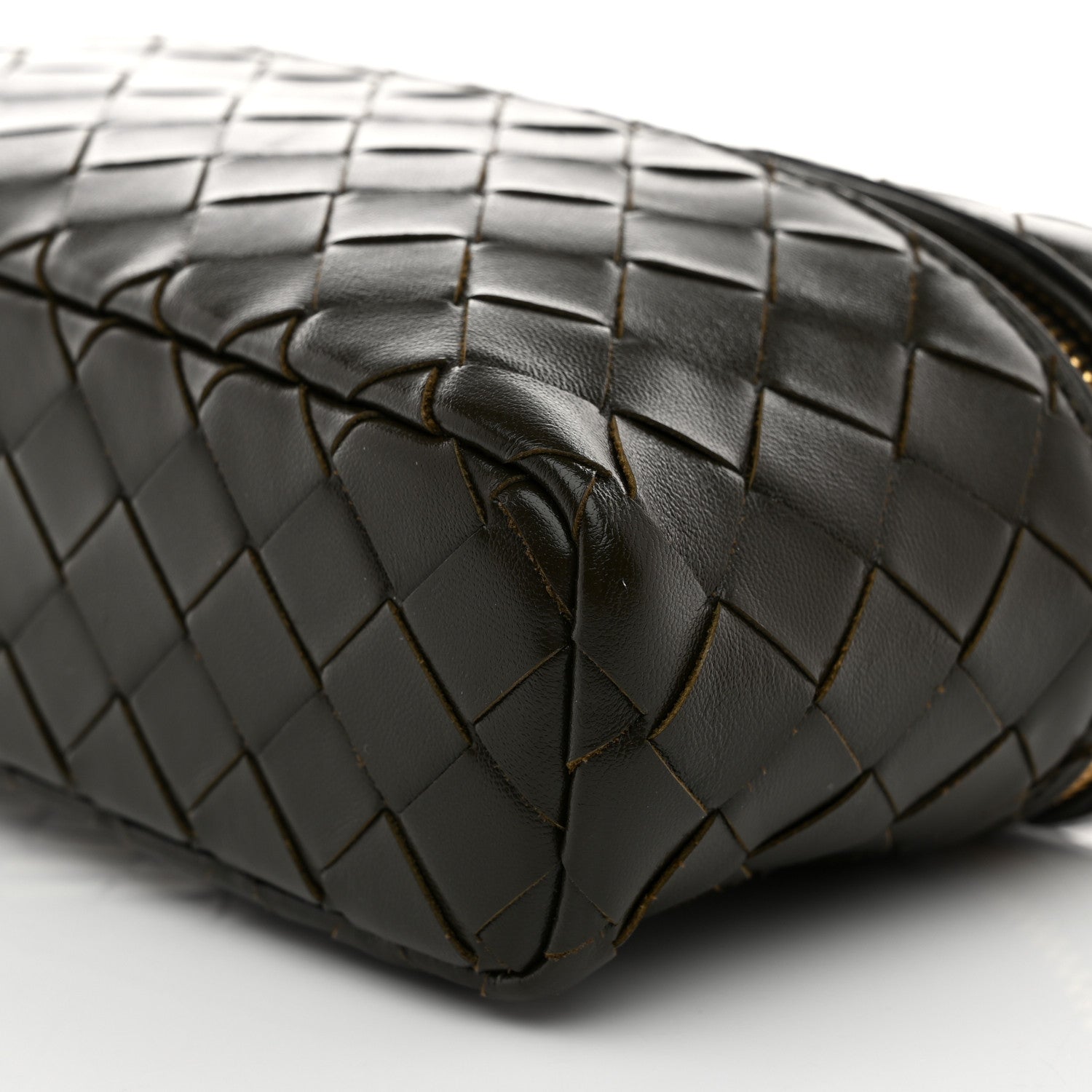 Bottega Veneta Calfskin Intrecciato Bang Bang Vanity Case Kaki 10 of 10