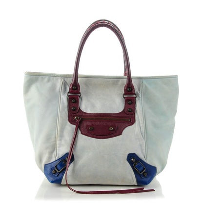Balenciaga Agneau Classic Hardware Tri-Color S Sunday Tote Ciel 1 of 7