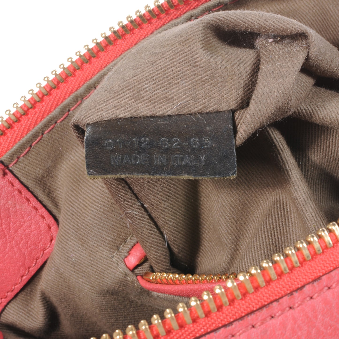 Calfskin Small Marcie Satchel Fetish Red