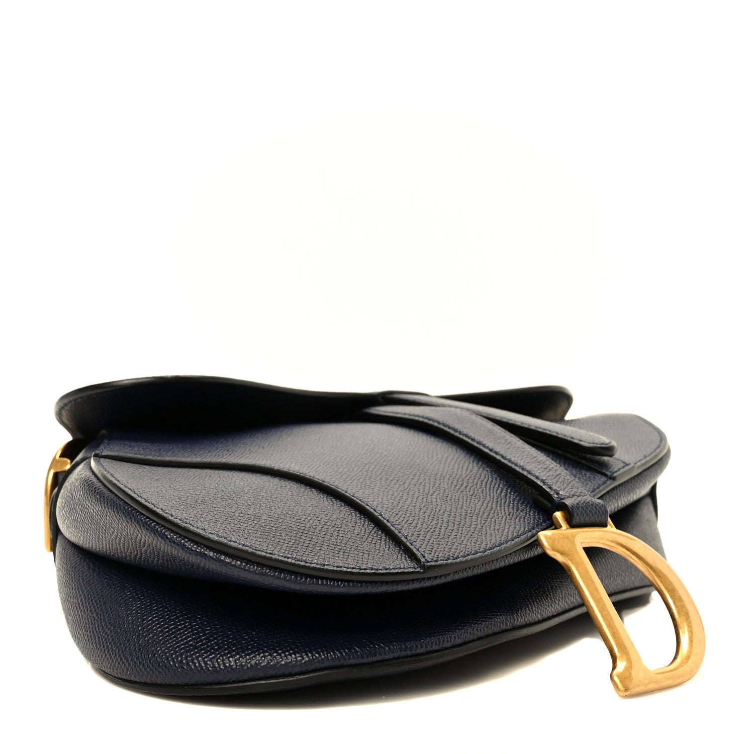 Christian Dior Grained Calfskin Saddle Bag Navy 4 of 10