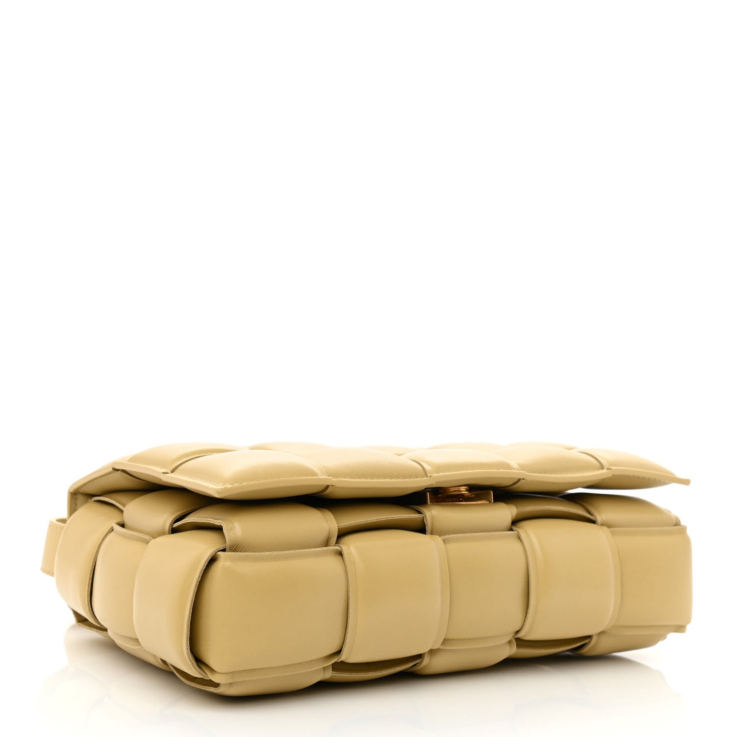 Nappa Maxi Intreccio Padded Cassette Crossbody Bag Tapioca