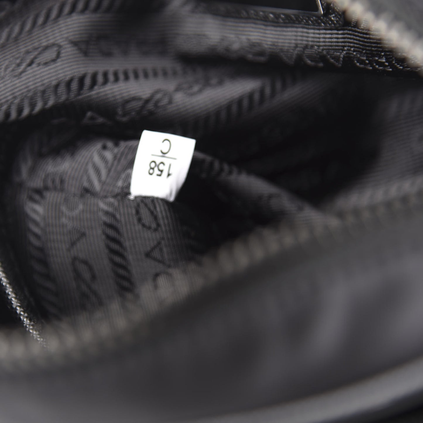 Tessuto Nylon Saffiano Pocket Messenger Shoulder Bag Black