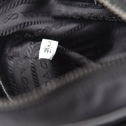 Prada Tessuto Nylon Saffiano Pocket Messenger Shoulder Bag Black 7 of 11