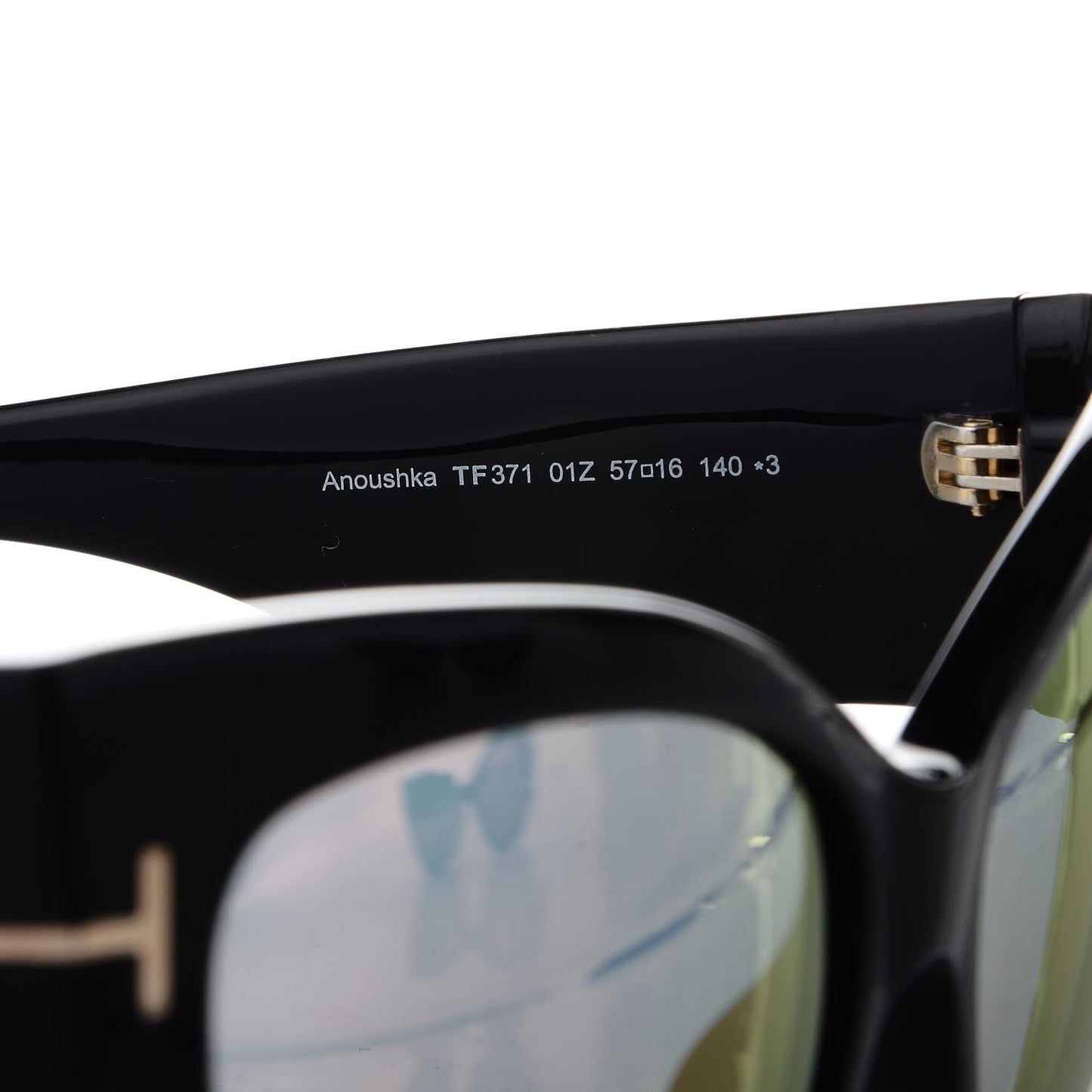 Acetate Anoushka Cat Eye Sunglasses TF371 Black