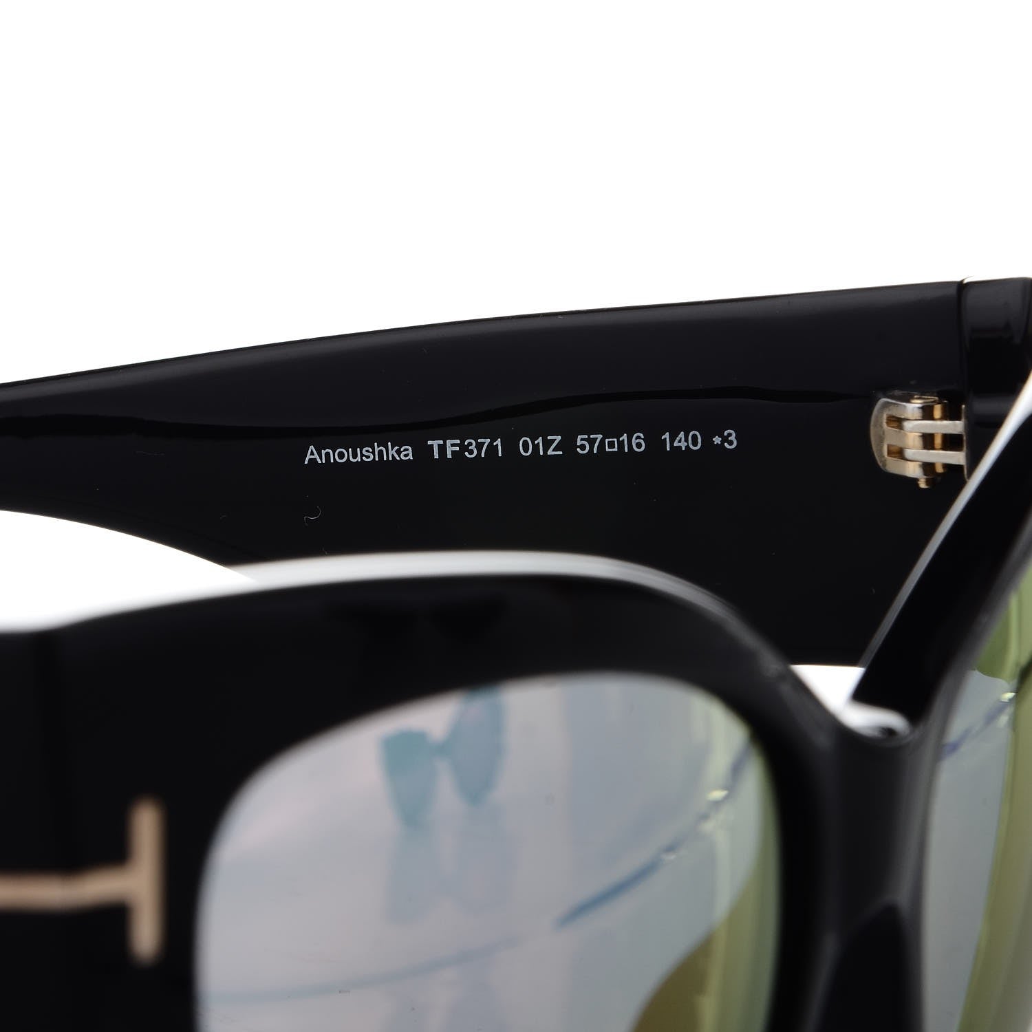 Tom Ford Acetate Anoushka Cat Eye Sunglasses TF371 Black 5 of 8