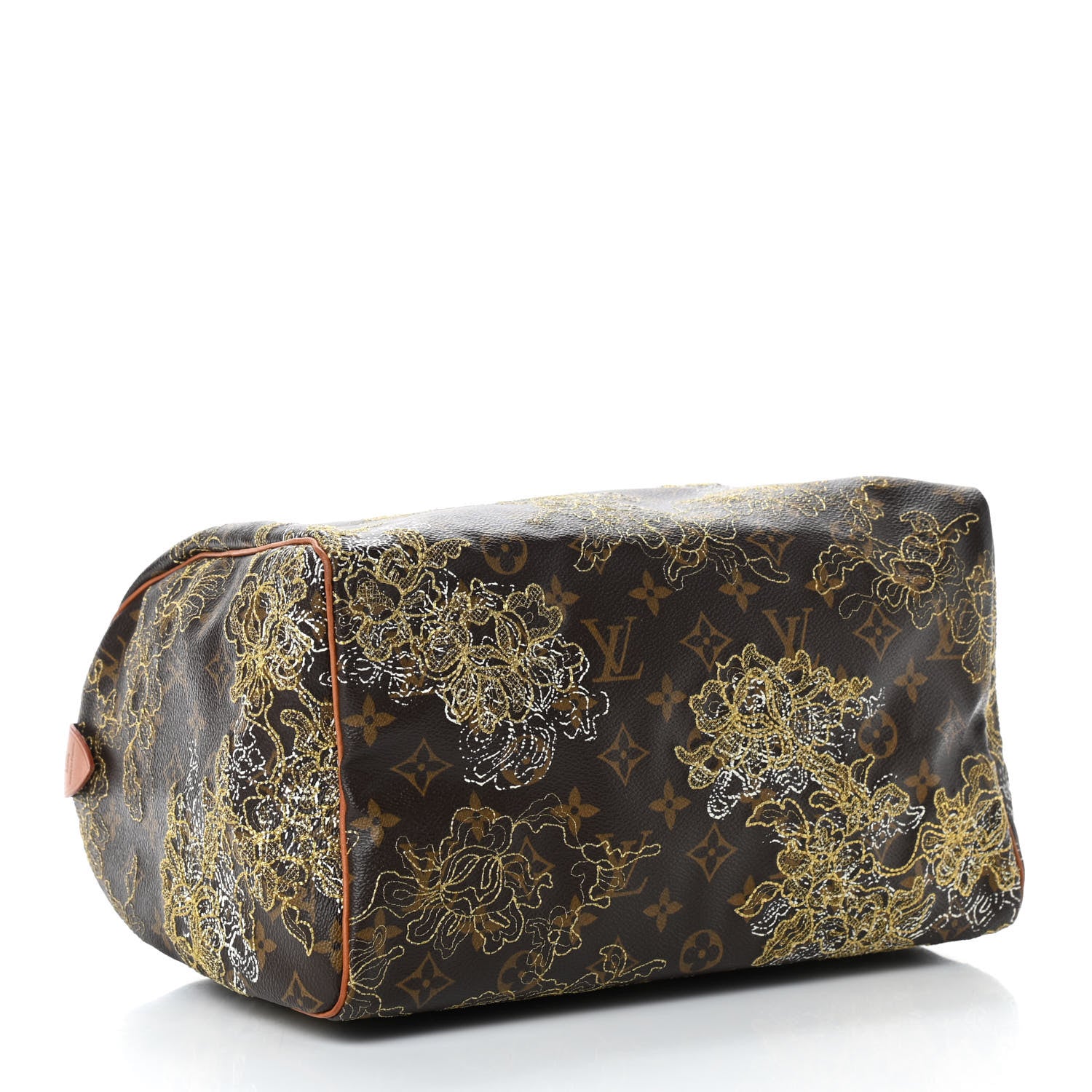 Louis Vuitton Monogram Dentelle Speedy 30 Gold 3 of 7