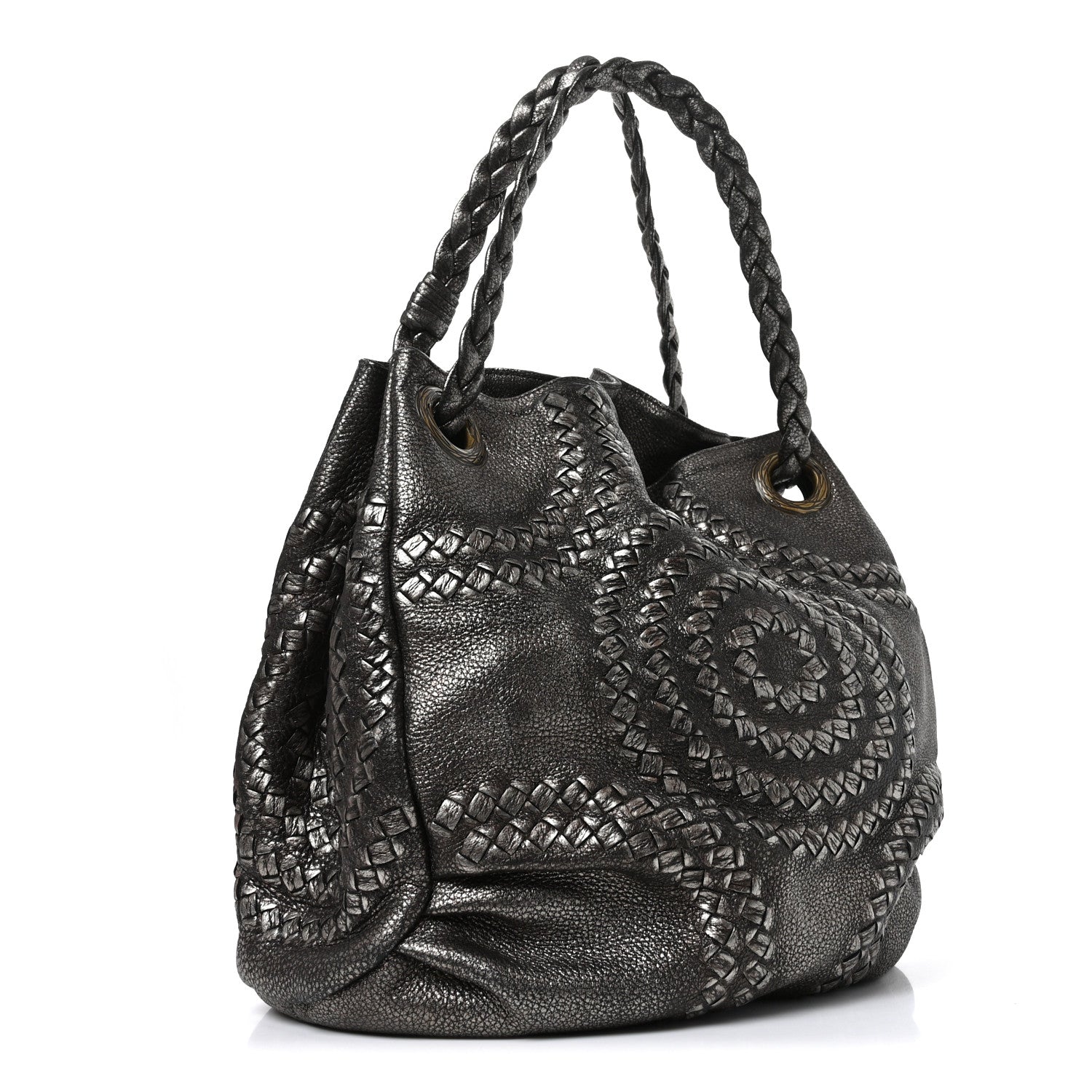 Bottega Veneta Metallic Cervo Illusion Hobo Bronze 3 of 14