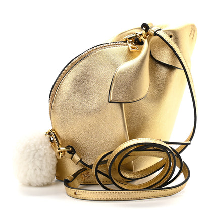 Loewe Metallic Calfskin Bunny Shoulder Bag Gold 3 of 10