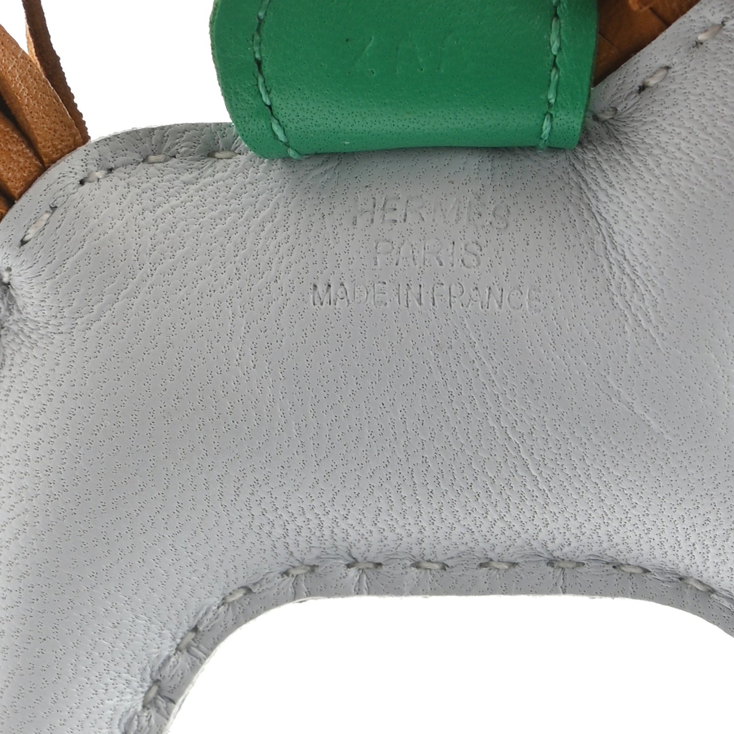 Milo Lambskin Grigri Rodeo Horse Bag Charm PM Bleu Brume Sesame Menthe