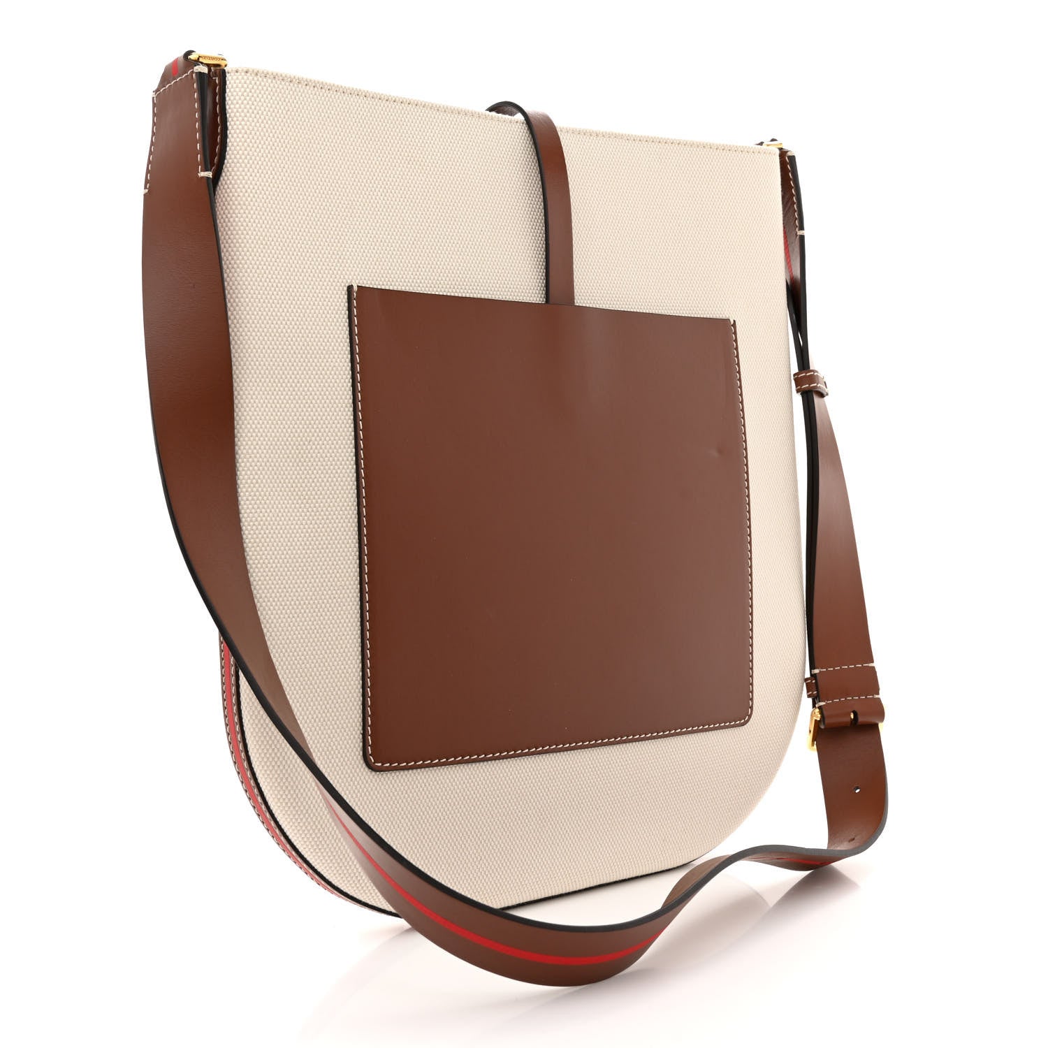 Burberry Canvas Smooth Calfskin Horseferry Print Medium Anne Hobo Natural Tan 3 of 14