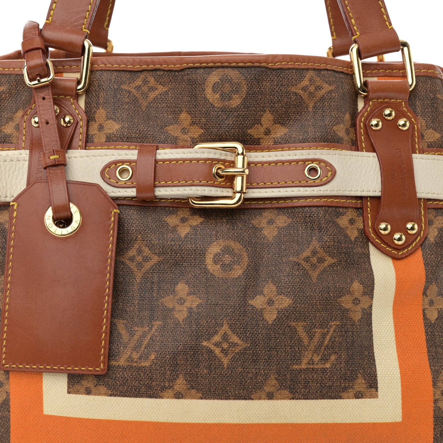 Monogram Rayures Tisse Sac PM