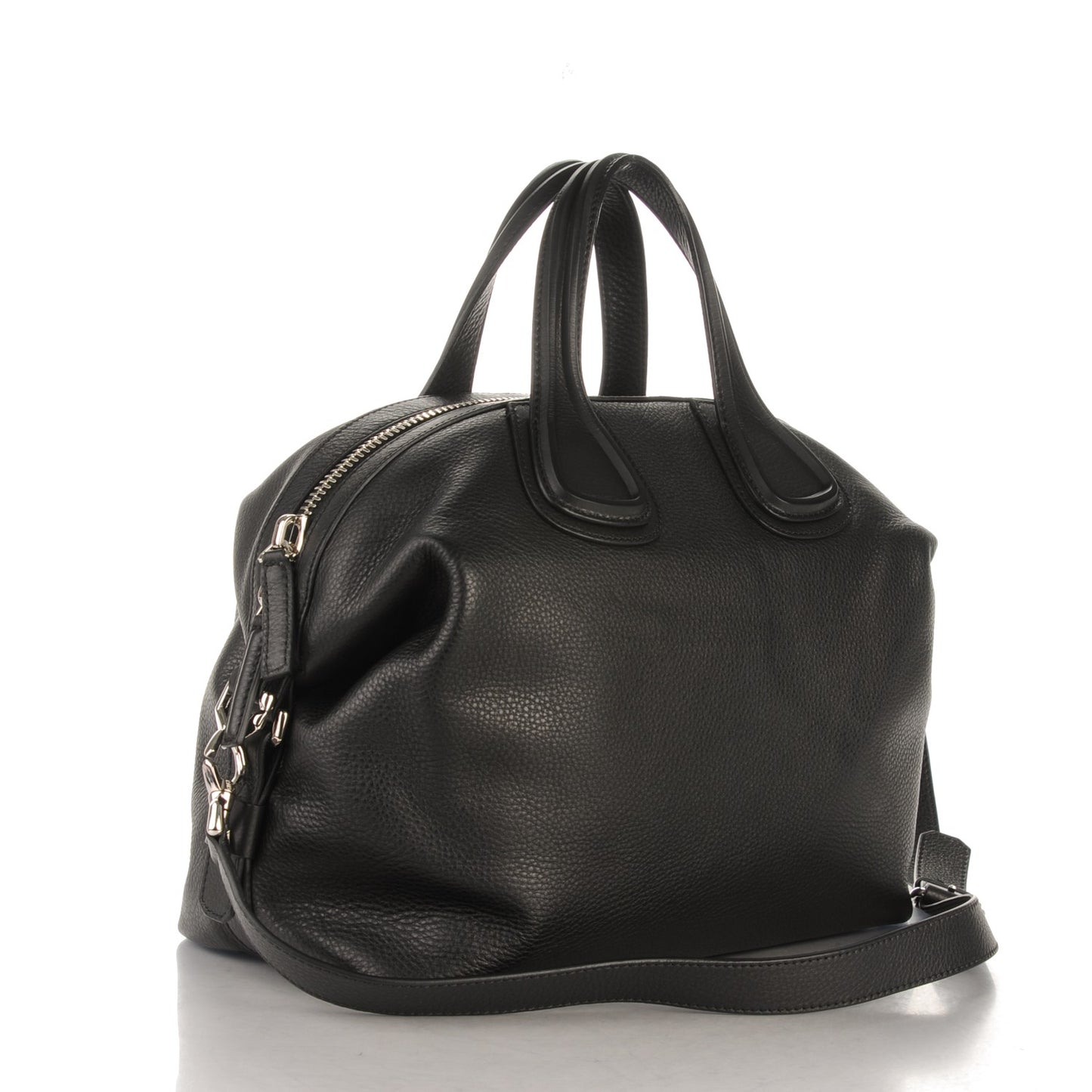 Waxy Grained Calfskin Medium Nightingale Black