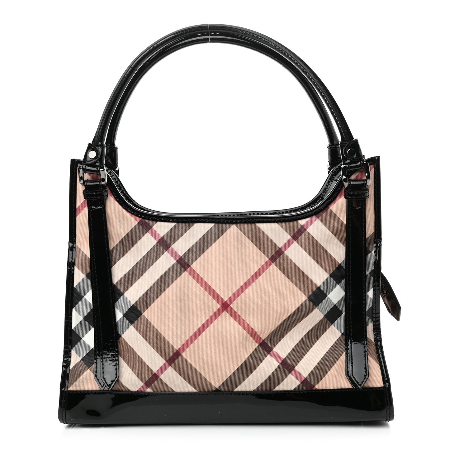Patent Trim Supernova Check Ashmore Tote Black