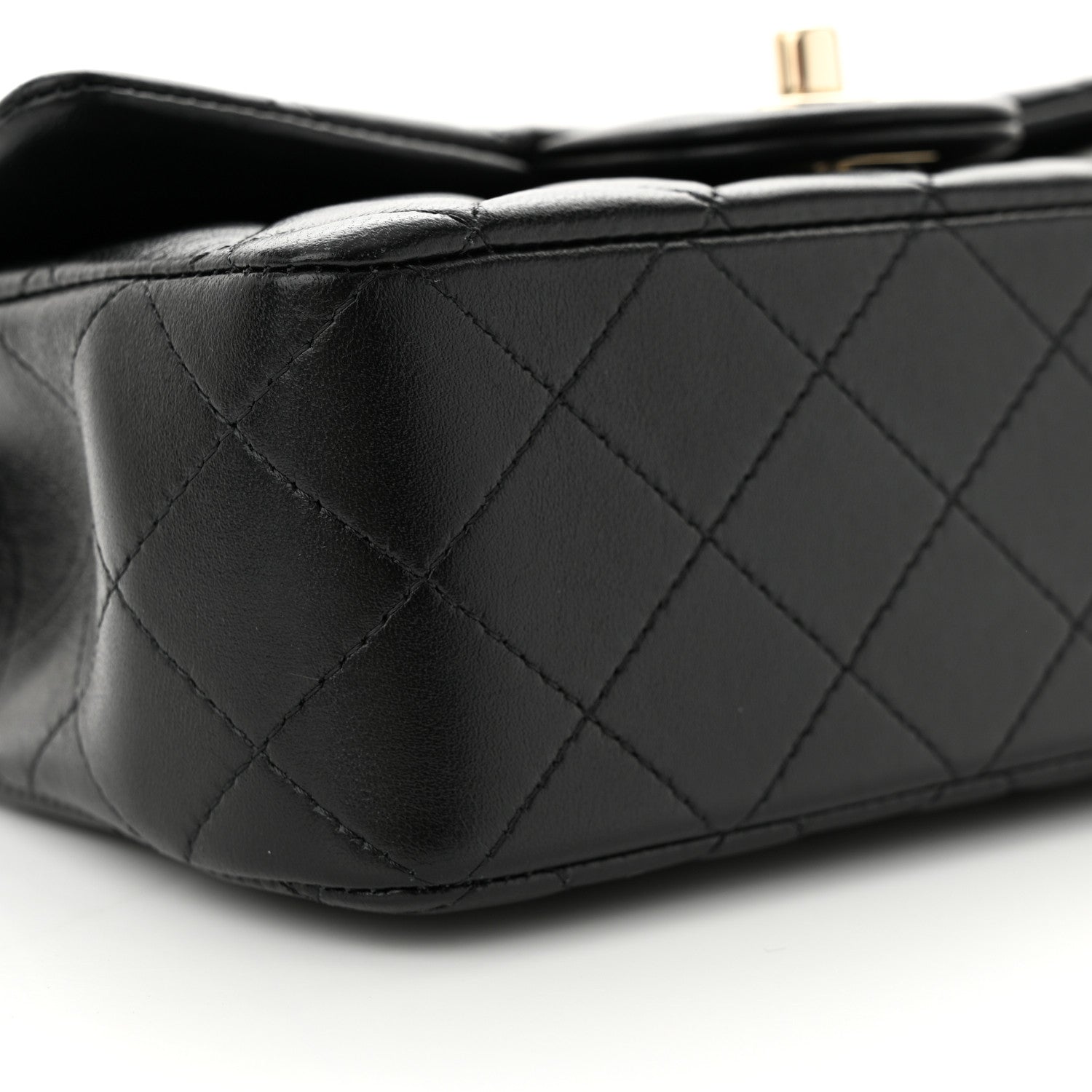 Chanel Lambskin Quilted Mini Top Handle Rectangular Flap Black 9 of 13