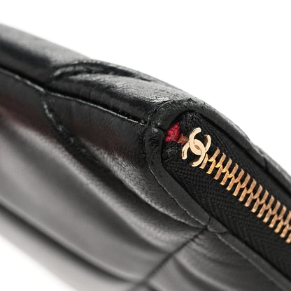 Chanel Lambskin Quilted Small Chanel 19 Pouch Black 9 of 11