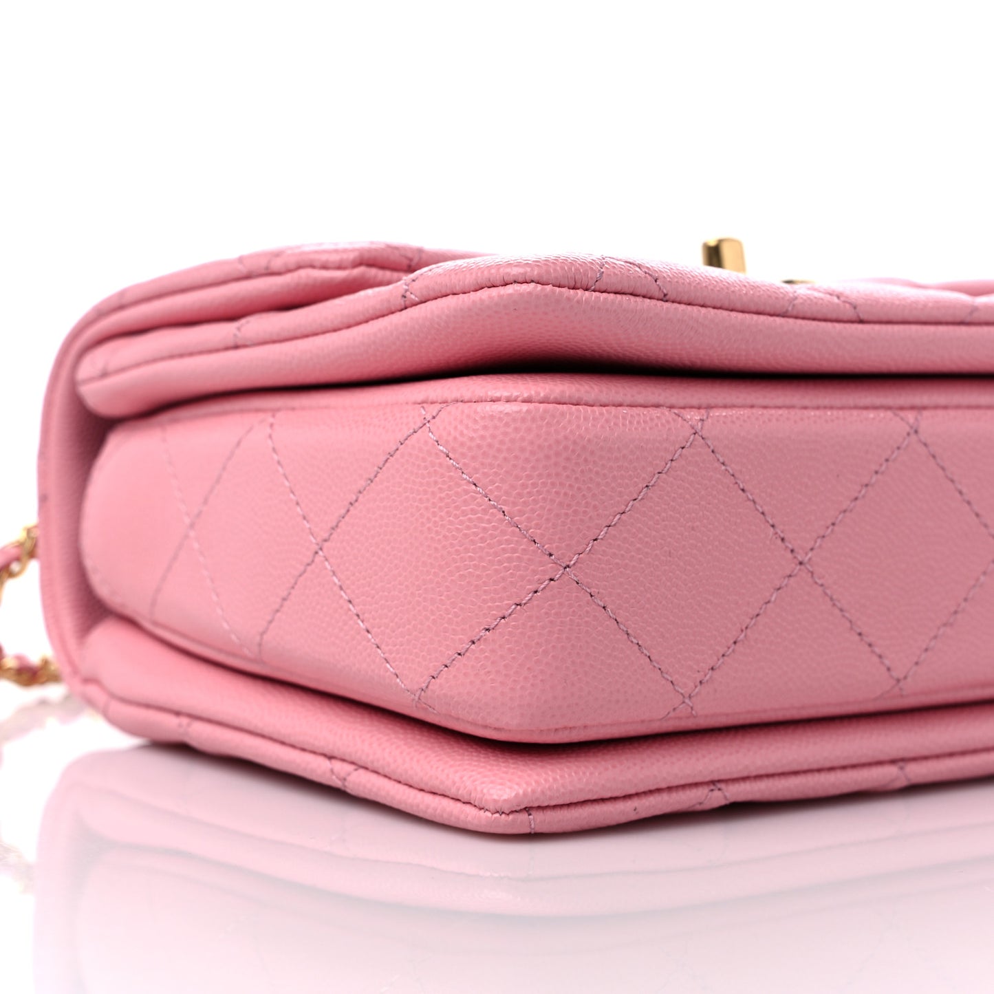 Caviar Quilted Mini Coco First Flap Pink