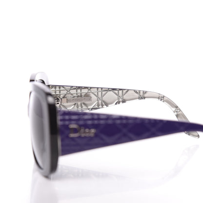 Christian Dior Resin Cannage Dior Lady Lady 10 Sunglasses Black Purple 6 of 9