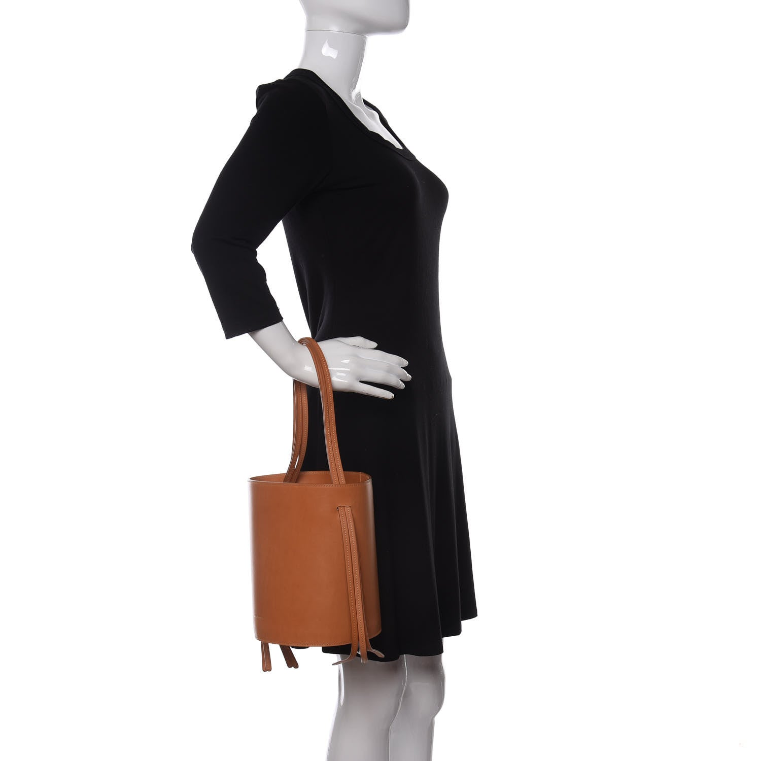 Mansur Gavriel Calfskin Fringe Bucket Bag Caros 2 of 8