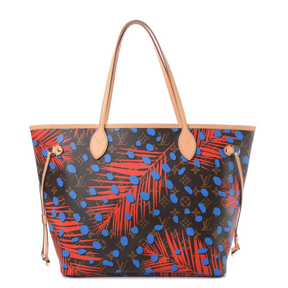 Louis Vuitton Monogram Jungle Dots Neo Neverfull MM Coquelicot Denim 1 of 7