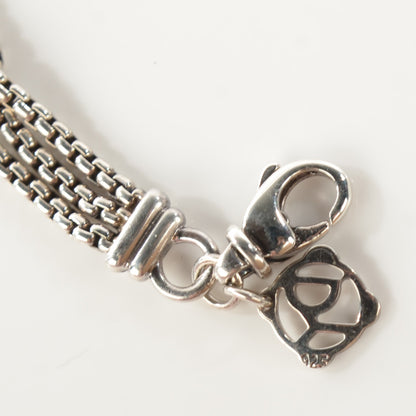 David Yurman Sterling Silver Diamond 14mm Waterfall Lariat Necklace 5 of 5