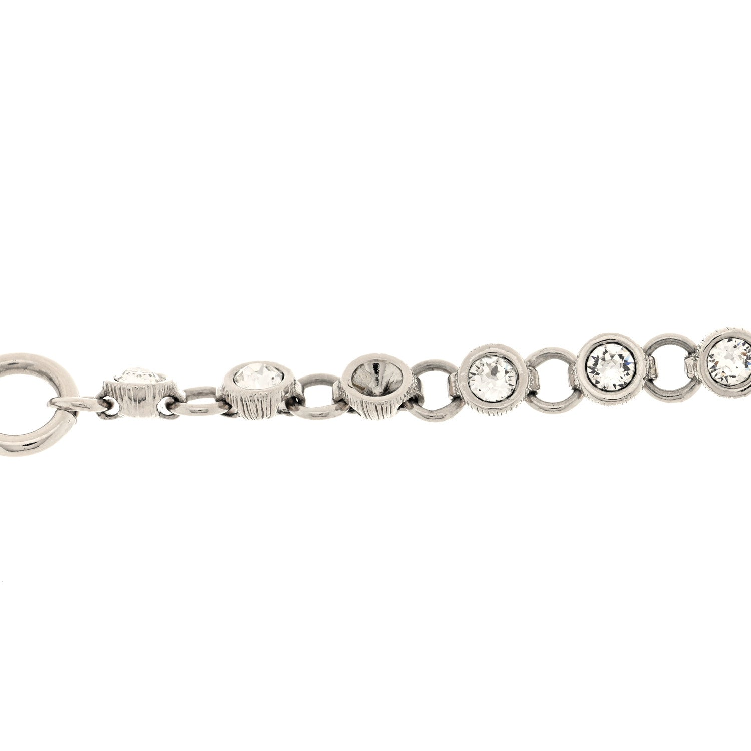 Chanel Pearl Crystal CC Choker Necklace Silver 5 of 5