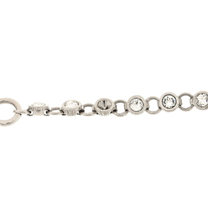 Chanel Pearl Crystal CC Choker Necklace Silver 5 of 5