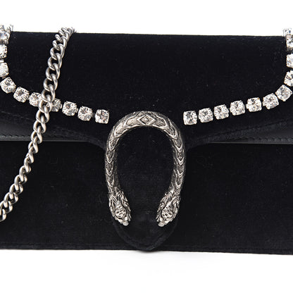 Gucci Velvet Crystal Super Mini Dionysus Shoulder Bag Black 8 of 8