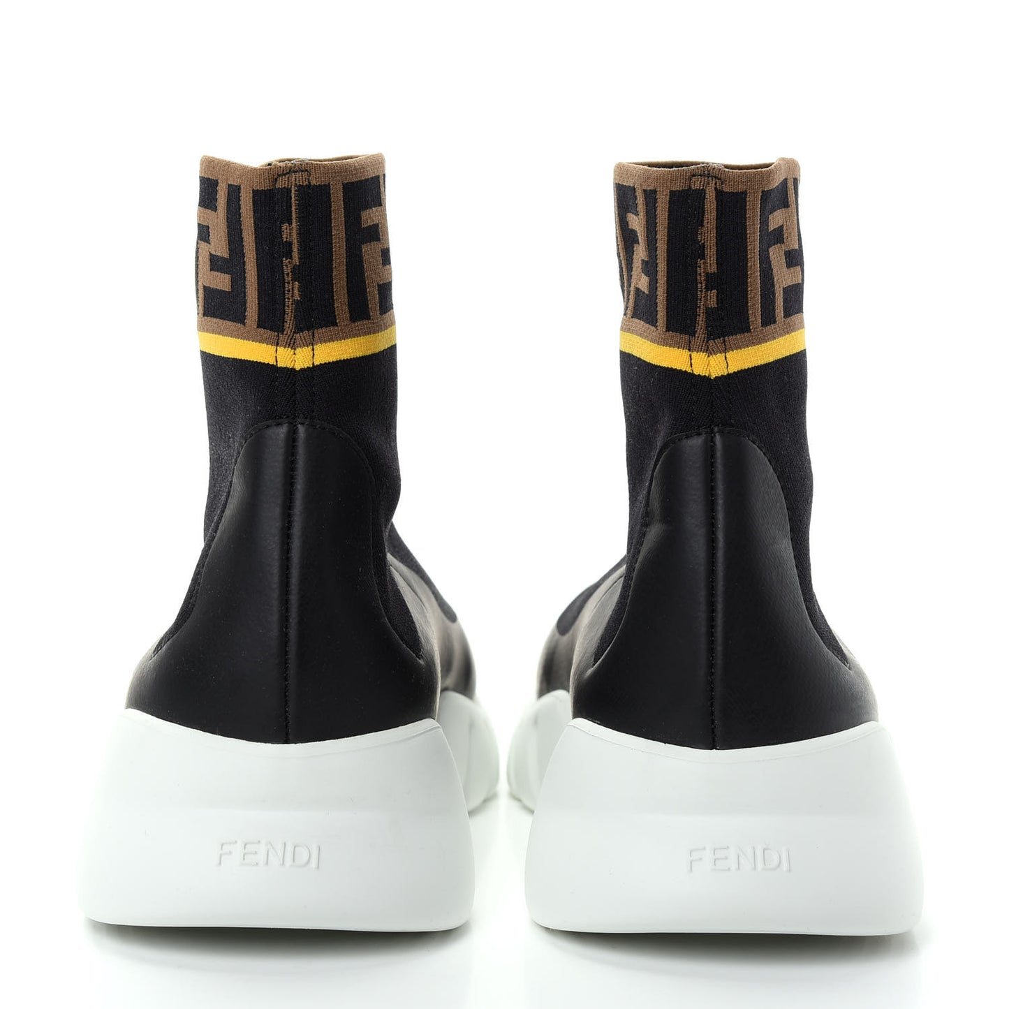 Jersey FF Mania Mens High Top Sock Sneakers 9.5 Black Tobacco Yema