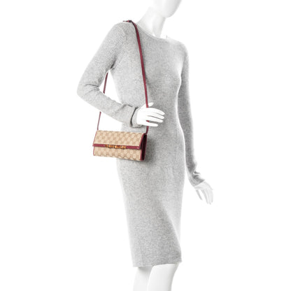 Gucci Monogram Bamboo Bar Clutch Red 2 of 6