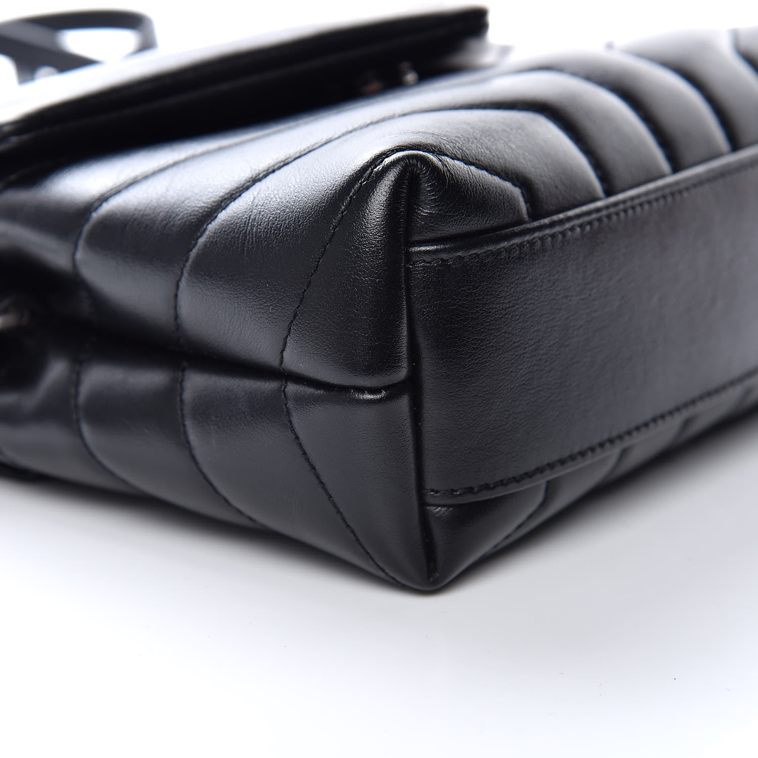 Saint Laurent Calfskin Y Quilted Monogram Toy Loulou Crossbody Bag Black 5 of 12