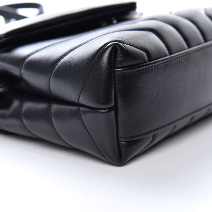 Saint Laurent Calfskin Y Quilted Monogram Toy Loulou Crossbody Bag Black 5 of 12
