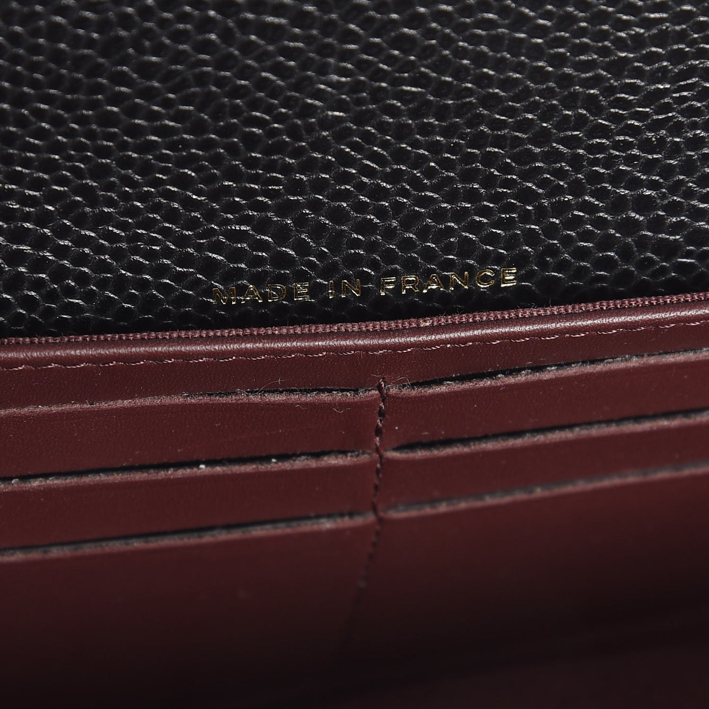 Caviar Quilted Large Flap Wallet Black