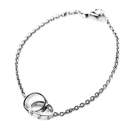 Cartier 18K White Gold Interlocking LOVE Bracelet 1 of 6