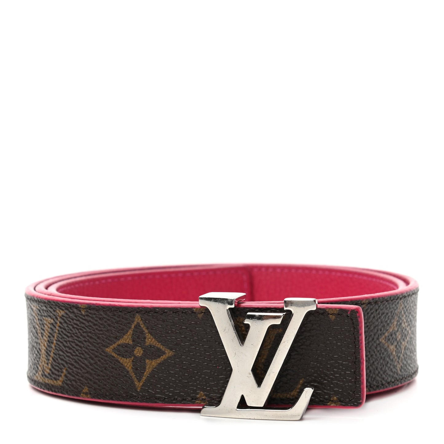 Monogram 30mm LV Initiales Reversible Belt 85 34 Fuchsia