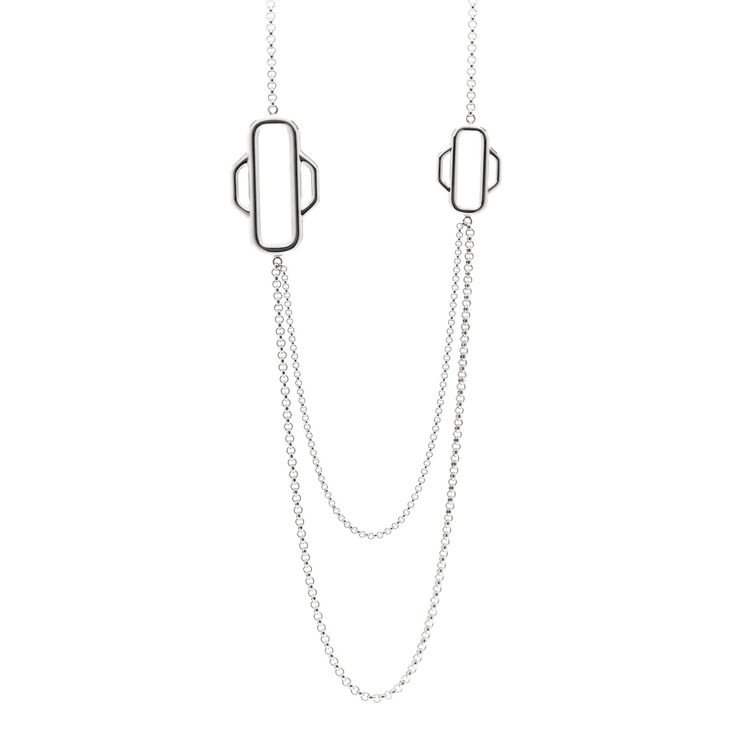 Sterling Silver Attelage Double Chain Necklace