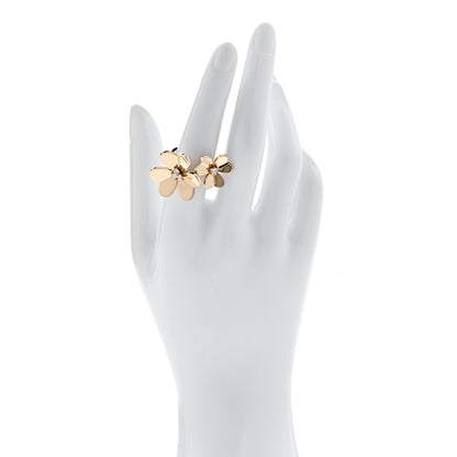 Van Cleef & Arpels 18K Yellow Gold Diamond Frivole Between The Finger Ring 52 6 2 of 4