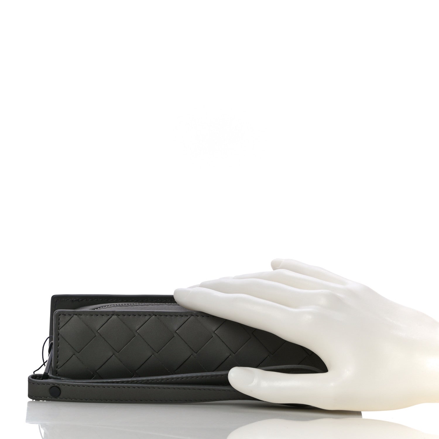 Bottega Veneta Nappa Maxi Intreccio Wristlet Pouch Graphite 2 of 18