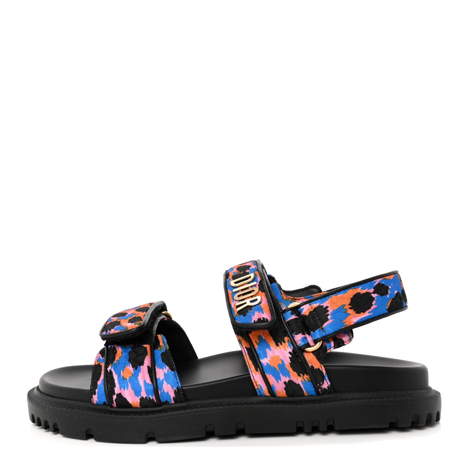 Christian Dior Technical Fabric Mizza Print Dioract Sandals 38.5 Multicolor 1 of 9