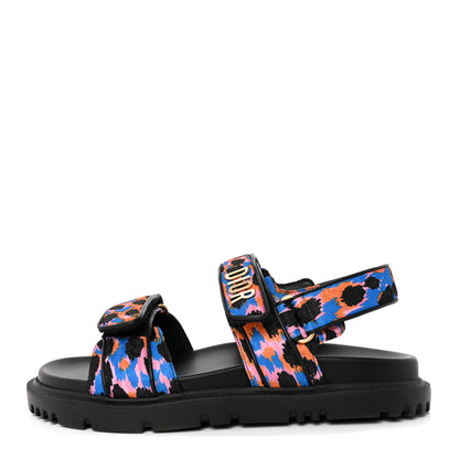 Christian Dior Technical Fabric Mizza Print Dioract Sandals 38.5 Multicolor 1 of 9
