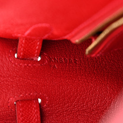 Hermes Epsom Kelly Sellier 25 Rouge Casaque 7 of 11