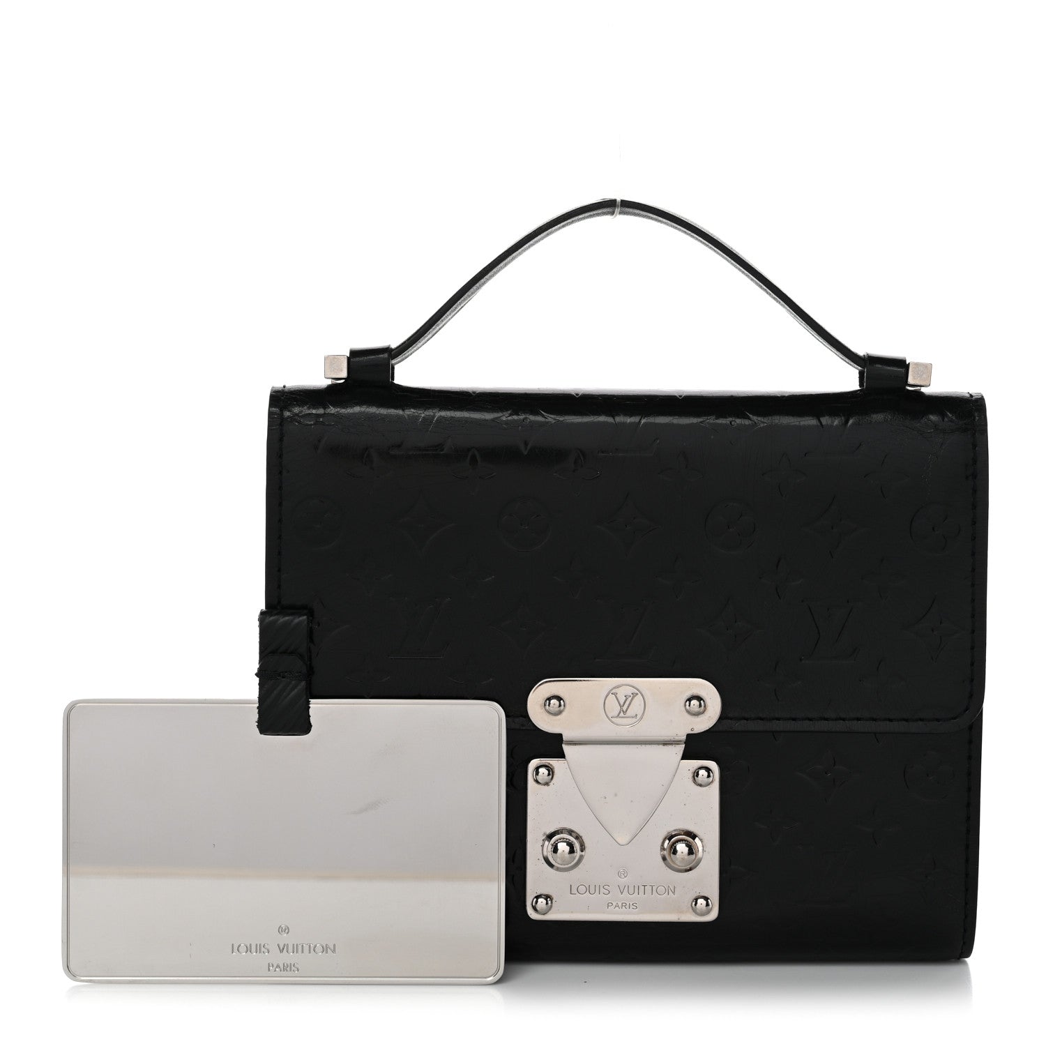 Louis Vuitton Vernis Glace Anouchka PM Wallet Black 2 of 9