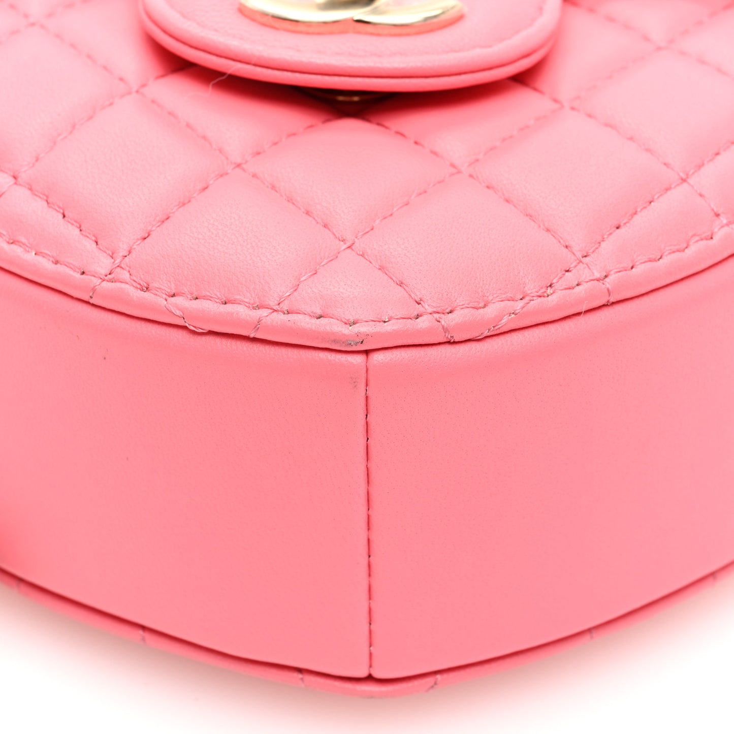 Lambskin Quilted CC In Love Heart Bag Pink