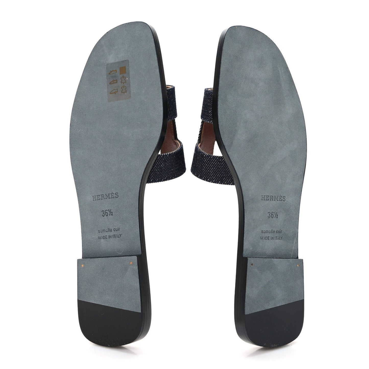 Denim Canvas Oran Sandals 36.5 Bleu Brut