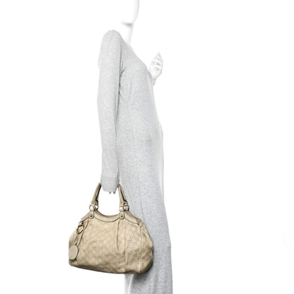 Gucci Guccissima Medium Sukey Tote Mystic White 2 of 16