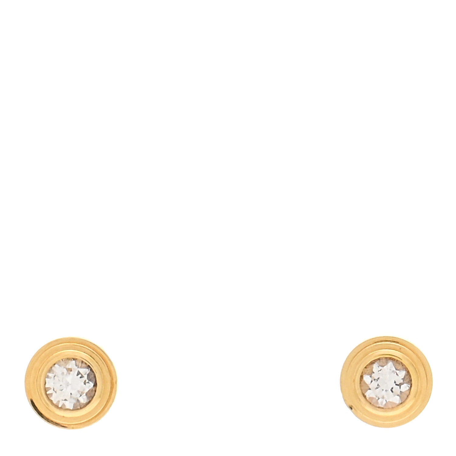 Cartier 18K Yellow Gold Diamond XS D'Amour Earrings 1 of 5