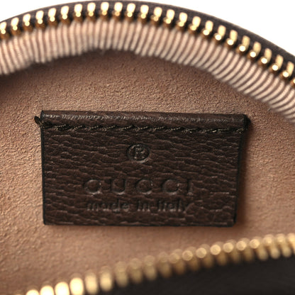 Gucci GG Supreme Monogram Web Ophidia Round Coin Purse Beige New Acero 6 of 7