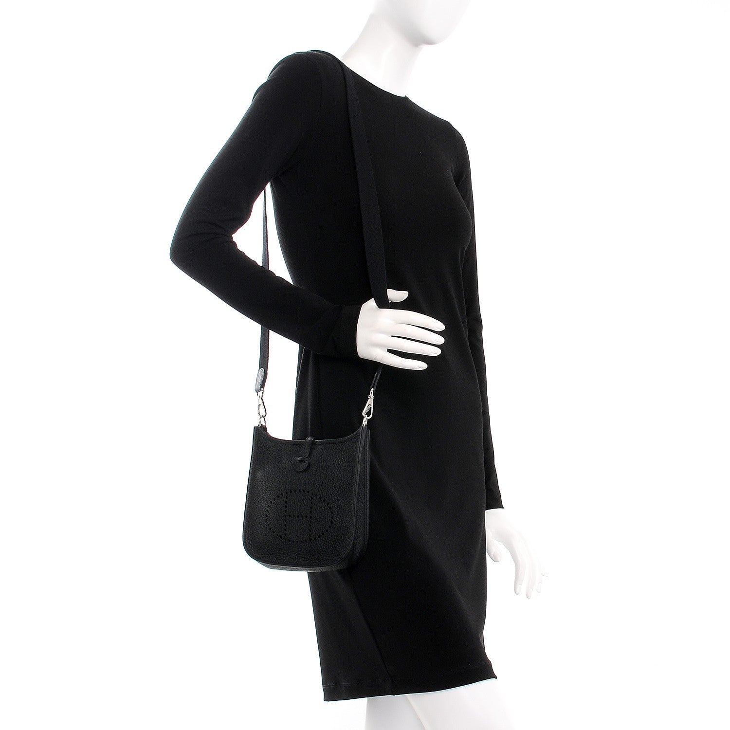 Hermes Taurillon Clemence Evelyne TPM Black 2 of 8