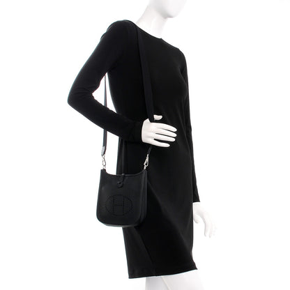 Hermes Taurillon Clemence Evelyne TPM Black 2 of 8