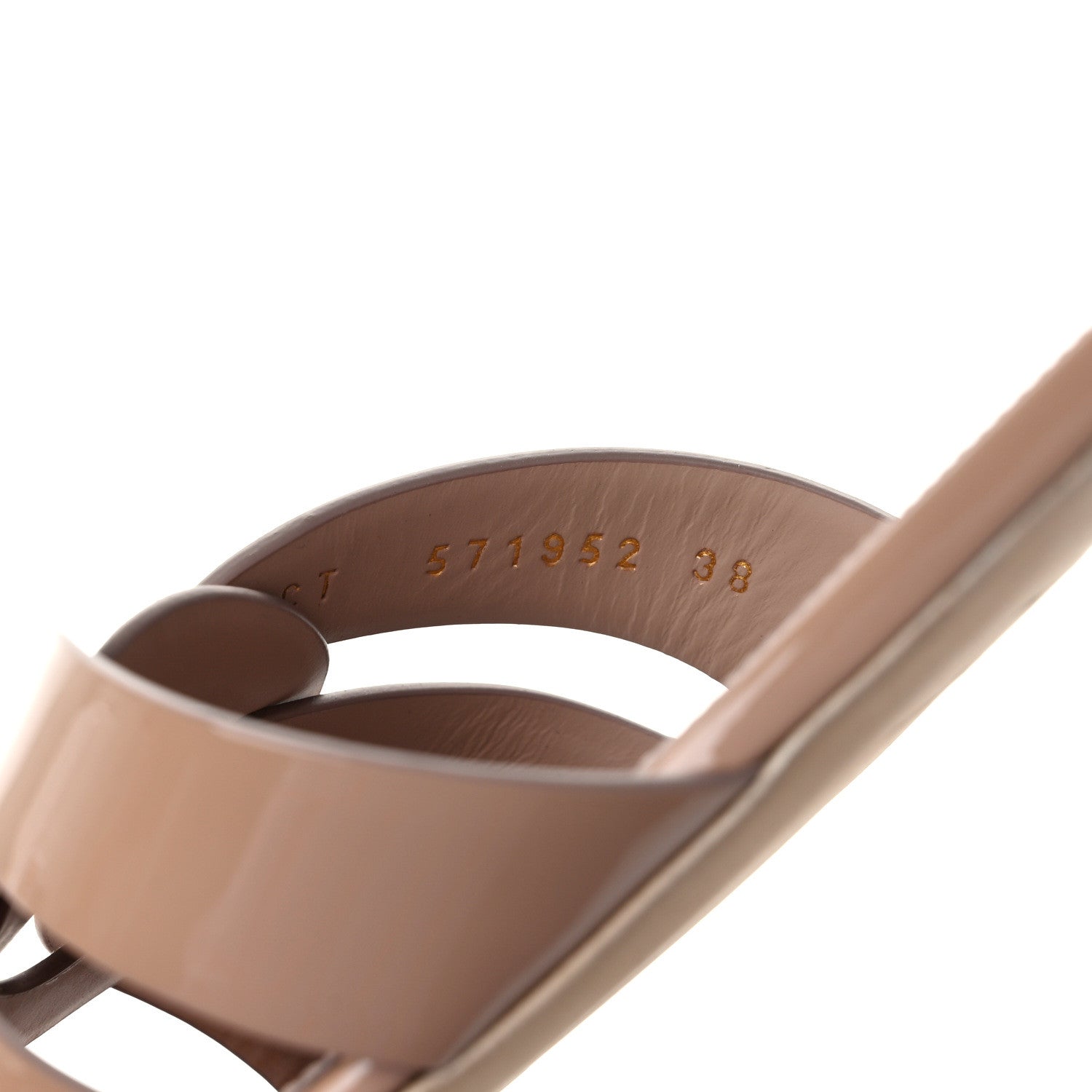 Saint Laurent Patent Tribute 05 Slide Sandals 38 Nude 8 of 9