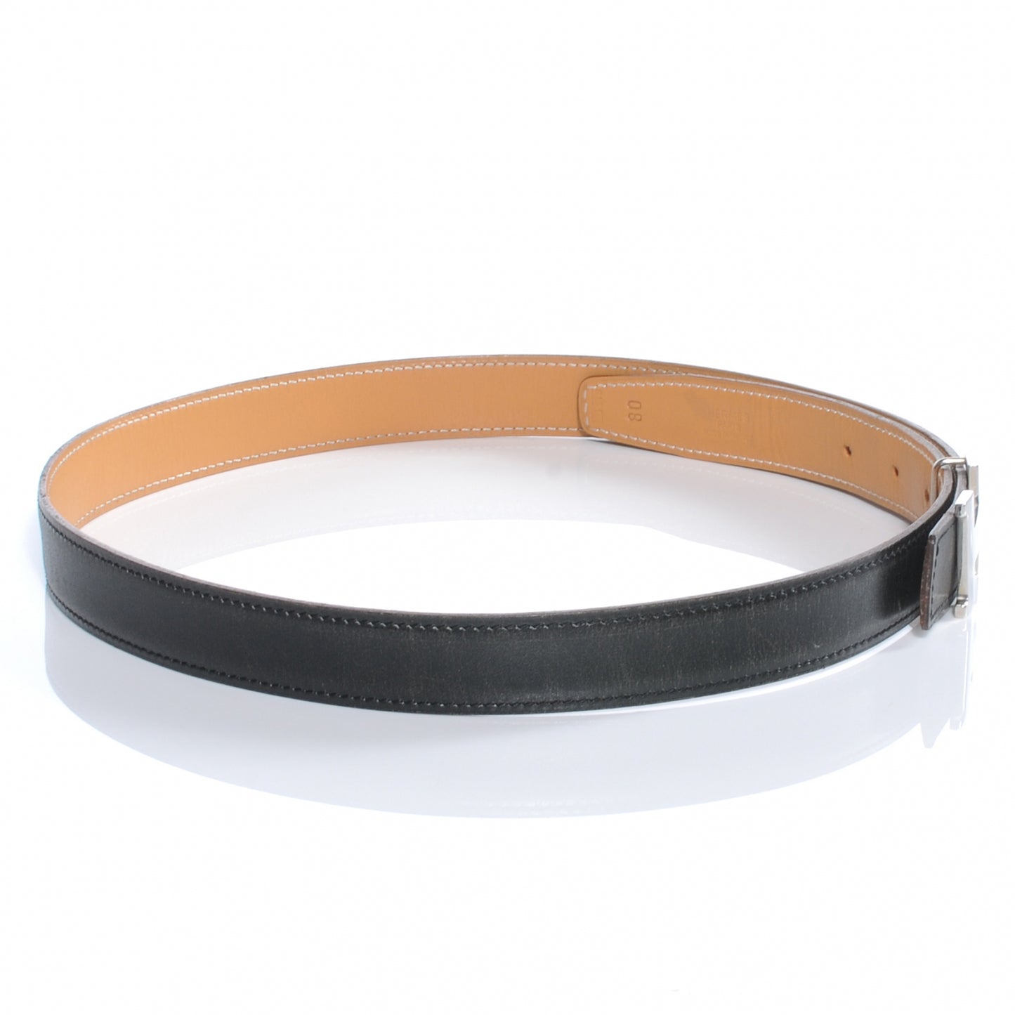 Box Chamonix Reversible Constance 24mm H Belt Noir Natural 80